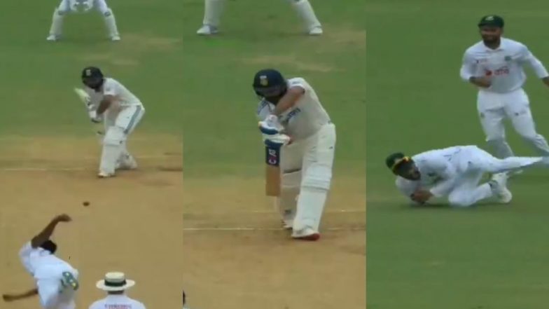 Rohit Sharma Wicket Video: Hasan Mahmud Dismisses Indian Captain Early During IND vs BAN 1st Test 2024 Day 1