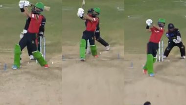 4,6,6,6,0,4! Moeen Ali Smashes Imad Wasim for 26 Runs in an Over During Guyana Amazon Warriors vs Antigua and Barbuda Falcons CPL 2024 Match (Watch Video)