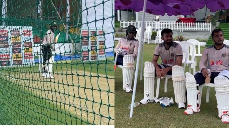 Bangladesh National Cricket Team Begins Training at Kanpur's Green Park Stadium Ahead of IND vs BAN 2nd Test 2024 (Watch Video)