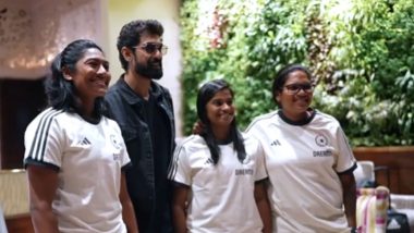 Rana Daggubati Meets India Women’s Cricket Team at Dubai Airport As They Arrive Ahead of ICC Women’s T20 World Cup 2024 (Watch Video)