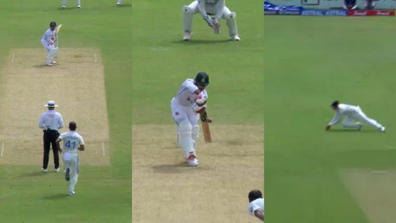 Yashasvi Jaiswal Takes Splendid Catch at Slips To Dismiss Zakir Hasan for a 24-Ball Duck During IND vs BAN 2nd Test 2024 Day 1 (Watch Video)