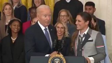 ‘I’m Going To Do It Anyway’: US President Joe Biden Says His Staff Does Not Allow Him To Call Young Girls on Stage, Goes On To Invite Young Women and Girls To Join Him (Watch Video)