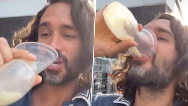 Joe Wicks Drinks Wife Rosie’s Breastmilk on His Way to Taylor Swift’s Concert, Describes Taste and Side Effects in Viral Interview; Is It Safe for Adults To Consume Breast Milk? (Watch Videos)