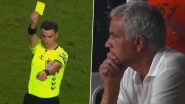Jose Mourinho Receives Yellow Card for Laptop Protest After Edin Dzeko's Disallowed Goal During Antalyaspor vs Fenerbahce Turkish Super Lig 2024&ndash;25 Match, Video Goes Viral