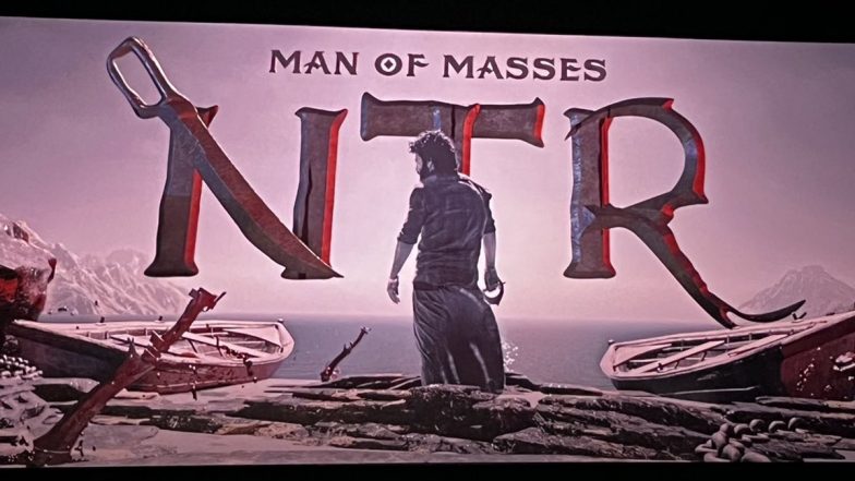 Jr NTR Fans Erupt in Joy at 1 AM ‘Devara’ Screening at a Hyderabad Theatre As Title Card Reveals Him As ‘Man of Masses’ (Watch Video)