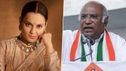 Kangana Ranaut Farm Laws Remark: Congress Leader Mallikarjun Kharge Demands Ruling Party To Expel BJP MP if It Does Not Agree With Her Views on 3 Farm Laws