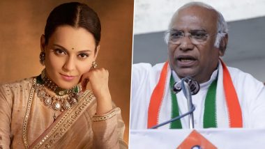 Kangana Ranaut Farm Laws Remark: Congress Leader Mallikarjun Kharge Demands Ruling Party To Expel BJP MP if It Does Not Agree With Her Views on 3 Farm Laws