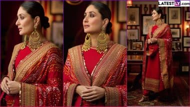 Kareena Kapoor Drips Royalty in Fiery Red Indian Wear (View Pictures)