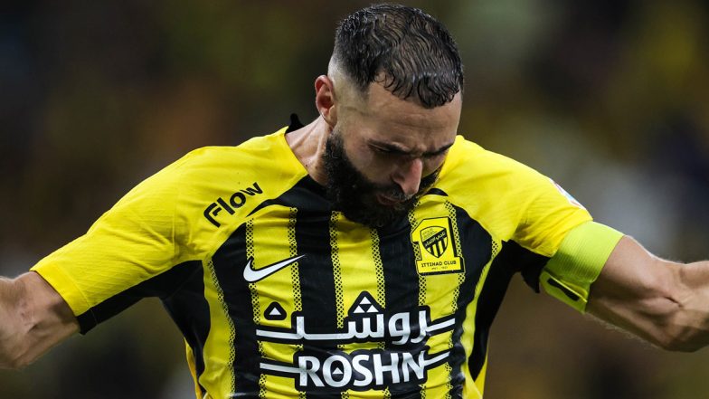 Karim Benzema Hat-Trick Video: Watch Al-Ittihad Star Lead His Side to Dominant 7–1 Win Over Al-Wehda in Saudi Pro League 2024–25 Match