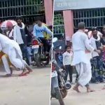 ‘Kathavachaks’ Clash in Rewa Video: Two Storytellers Allegedly Hit Each Other Over Narrating Religious Story to Group of Devotees Outside Hanuman Temple, Clip of Ugly Fight Surfaces