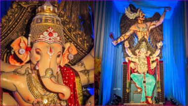 Khetwadi Cha Raja 2024 First Look Photos: Mumbai’s KhetwadiCha Raja Mukh Darshan Ahead of Ganesh Chaturthi and Ganeshotsav Festival (Watch Videos)