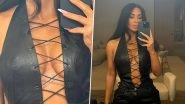 Kim Kardashian Shares Close-Up of Her Cleavage in Chic Black Tie-Front Top and Pants in New Mirror Selfies (View Pics)