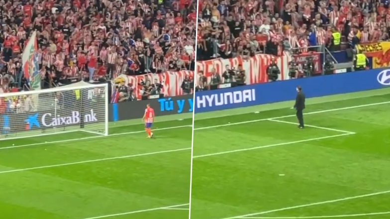 Diego Simeone, Koke Urge Home Fans To Stop Throwing Objects at Thibaut Courtois During Atletico Madrid vs Real Madrid La Liga 2024–25 Match; Video Goes Viral