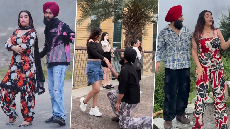 Kulhad Pizza Couple New Videos: Sehaj Arora and Wife Gurpreet's Romantic Reels Rule the Internet, Controversial MMS Video Leak Couple Find Fun Ways To the Netizens' Hearts (Watch)