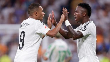 Real Madrid 2–0 Real Betis, La Liga 2024–25: Kylian Mbappe Scores Twice As Los Blancos Beat Los Verdiblancos To Grab Three Points