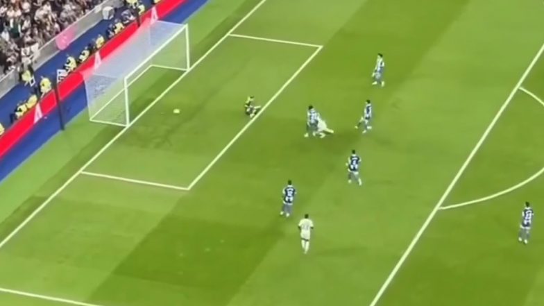 Kylian Mbappe Goal Video: Watch French Striker Score His Fifth Spanish League Goal During Real Madrid vs Alaves La Liga 2024–25 Match