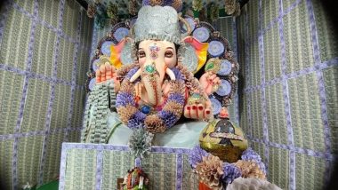 Ganesh Chaturthi 2024: Lord Ganesh Idol Adorned With Notes Worth INR 1.10 Crore in Telangana