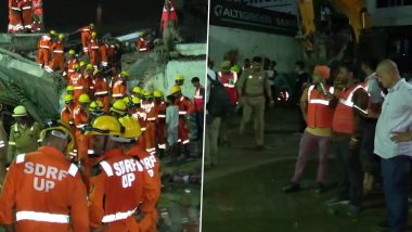 Lucknow Building Collapse: 5 Dead, 28 Injured As 3-Storey Building Collapses in Transport Nagar; Rescue Operations Underway (Watch Video)