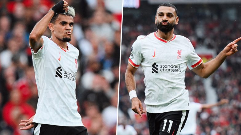 Manchester United 0–3 Liverpool, Premier League 2024–25: Luis Diaz Bags Double, Mohamed Salah Scores Once As the Reds Dominate at Old Trafford