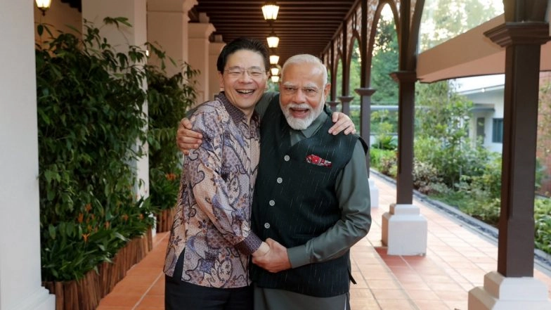 PM Narendra Modi Meets Singapore PM Lawrence Wong, Visits AEM Holdings&rsquo; Semiconductor Manufacturing Unit and Discuss Collaboration