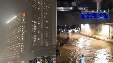 Mumbai Rains: Heavy Rain Lashes City After Long Break; Local Train Services Hit Between Kurla and Thane, Road Traffic Crawls; IMD Issues ‘Red Alert’ Till September 26 (Watch Videos)