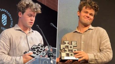 Magnus Carlsen Receives Award for Best Player in History by International Chess Federation (Watch Video)