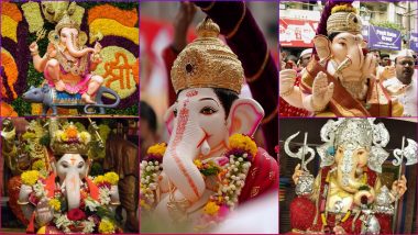 Manache 5 Ganpati Names in Pune 2024: Get Photos and Location of Kasba Ganpati, Tambdi Jogeshwari, Guruji Talim, Tulshibaug Ganpati and Kesari Wada Ganpati To Visit During Ganeshotsav