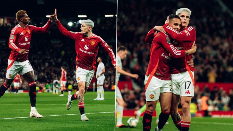 Manchester United 7–0 Barnsley, Carabao Cup 2024–25: Marcus Rashford, Alejandro Garnacho and Christian Eriksen Score a Brace Each As Red Devils Overpower the Tykes