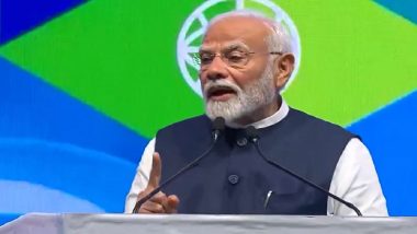 RE-INVEST 2024: PM Narendra Modi Highlights Mahatma Gandhi’s Environmental Foresight (Watch Video)