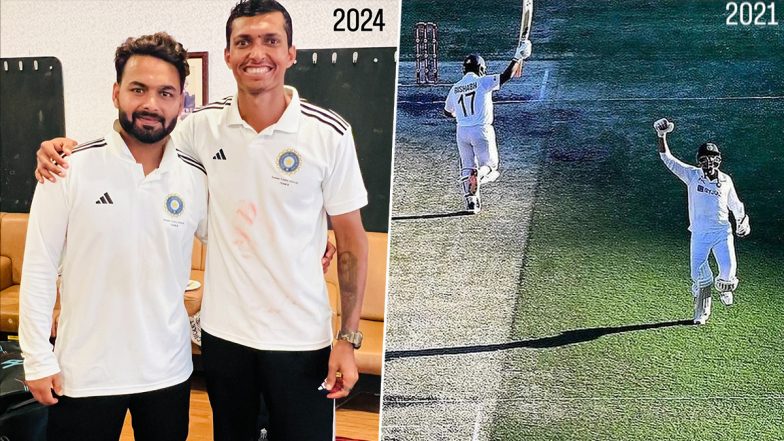 Navdeep Saini Praises Rishabh Pant After India B Beat India A by 76 Runs in Duleep Trophy 2024, Says 'Grateful for This Solid Support!' (See Post)