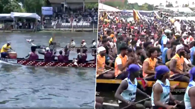 Nehru Trophy Boat Race 2024: 70th Edition of Boating Competition Kicks Off At Punnamada Lake in Kerala's Alappuzha District (Watch Video)