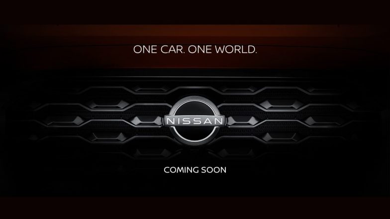 Nissan Magnite Facelift Teased Again Showing Grille Design, Launching on October 4; Know What To Expect (Watch Teaser Video)