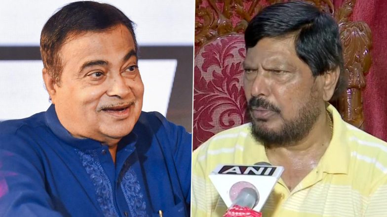 ‘Ramdas Athawale’s Ministerial Position Is Sure’: Nitin Gadkari Makes Playful Jibe at Ramdas Athawale, Video Goes Viral