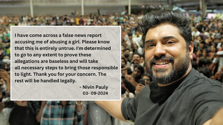 Nivin Pauly Sexual Assault Case: ‘Premam’ Fame Actor Denies Rape Allegations; Netizens Say, ‘We All Believe You’