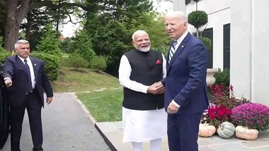 PM Narendra Modi Meets US President Joe Biden Ahead of Quad Summit in US, Expected To Discuss Russia-Ukraine Conflict (Watch Video)