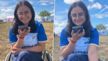 PM Narendra Modi Congratulates Avani Lekhara Over Phone Call On Her Historic Gold Medal Win in Women's 10 M Air Rifle SH1 Event at Paris Paralympics 2024 (Watch Video)