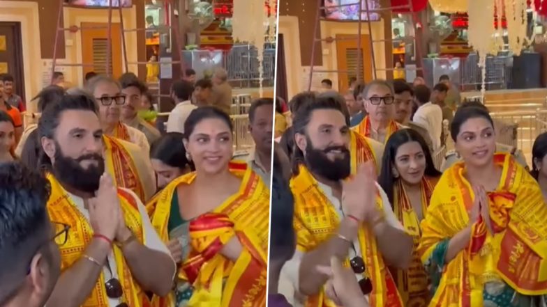 Ganesh Chaturthi 2024: Ranveer Singh and Deepika Padukone Seek Blessings With Ganpati Aarti at Siddhivinayak Temple Ahead of Welcoming Their First Child (Watch Video)