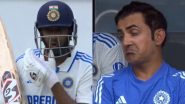 Gautam Gambhir’s Reaction Goes Viral After Ravi Ashwin Plays Exquisite Shot for a Boundary During IND vs BAN 1st Test 2024