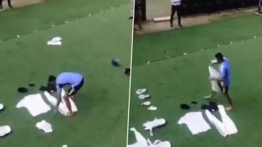 Ravi Ashwin Spotted Drying His Clothes on the Ground at MA Chidambaram Stadium on Sidelines of IND vs BAN 1st Test 2024, Video Goes Viral