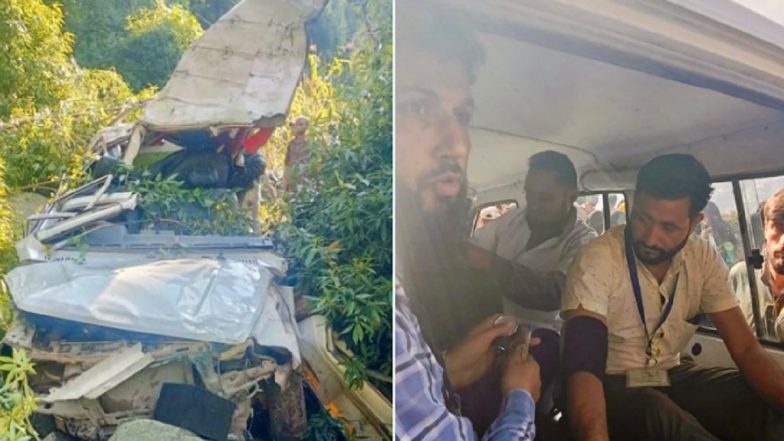 Reasi Road Accident: 2 Killed, 1 Injured After Poll Duty Vehicle Meets With Accident Near Tuksan in Jammu and Kashmir’s Gulabgarh Area (See Pics)