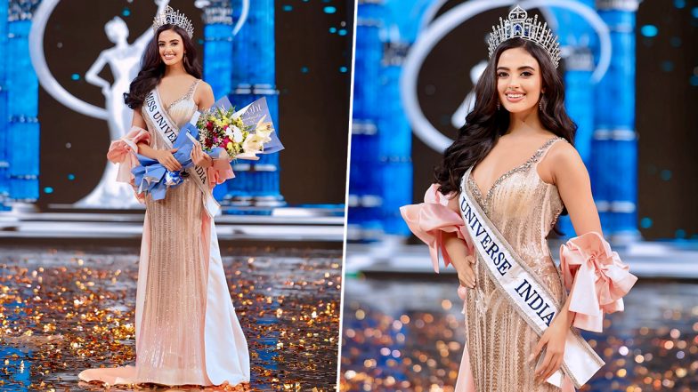 Rhea Singha, 19-Year-Old From Gujarat Wins the Coveted Miss Universe India 2024 Title (View Pictures and Video)