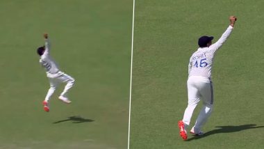 Rohit Sharma Takes a Sensational One-Handed Catch To Dismiss Litton Das During IND vs BAN 2nd Test 2024 Day 4, Video Goes Viral