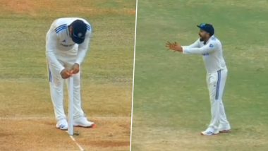 Rohit Sharma Swaps Bails, Hilariously Casts ‘Spell’ During IND vs BAN 1st Test 2024; Video Goes Viral