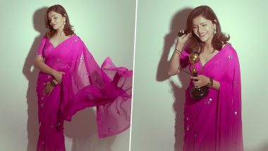 Rubina Dilaik Is Pretty in Pink in Her Latest Appearance, Actress Makes a Stunning Fashion Statement in Chic Saree (View Pics)