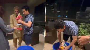 Ganesh Chaturthi 2024: Sachin Tendulkar Pens Down Heartfelt Note As He Performs Ganesh Visarjan (Watch Video)