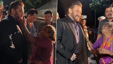 Salman Khan Wins Hearts With His Heartwarming Interaction With an Elderly Lady (Watch Video)