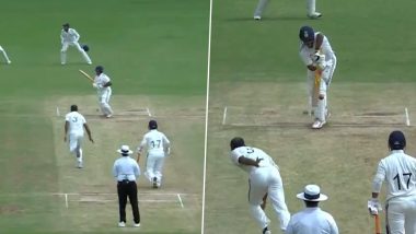 Sarfaraz Khan Hits Five Fours in One Over Off Akash Deep During IND-A vs IND-B Duleep Trophy 2024 Match, Video Goes Viral