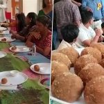 Open Saurashtra Laddu Competition in Jamnagar: People Take Part in Laddu Eating Competition in Gujarat To Kick Off Ganesh Chaturthi Festival 2024 (Watch Video)