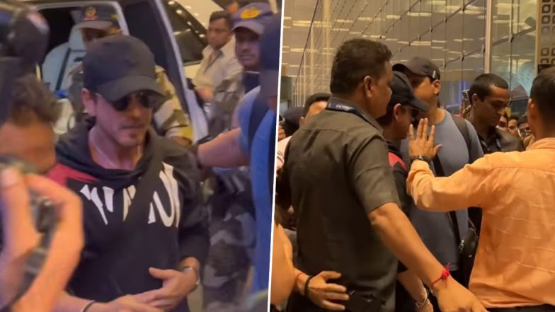 Shah Rukh Khan Leaves Fans Thrilled at Mumbai Airport While Departing for IIFA Awards 2024 in Abu Dhabi (Watch Viral Video)