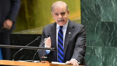 Pakistan PM Raises Kashmir Issue in UNGA: Shehbaz Sharif Urges Dialogue Over Kashmir at UN General Assembly, Warns Against Indian Aggression